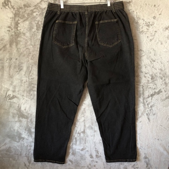 Blair Women Balck Jeans Size 20W Black Elastic Zipper Fly Grunge Plus Size - Picture 8 of 14